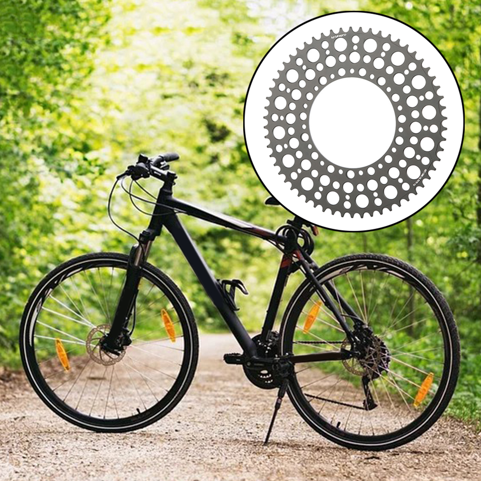 Bike Chainring Mountain Road Bicycle Folding Bike Aluminum Alloy 130 BCD Round Chain Wheel Refit Chainwheel Component Parts