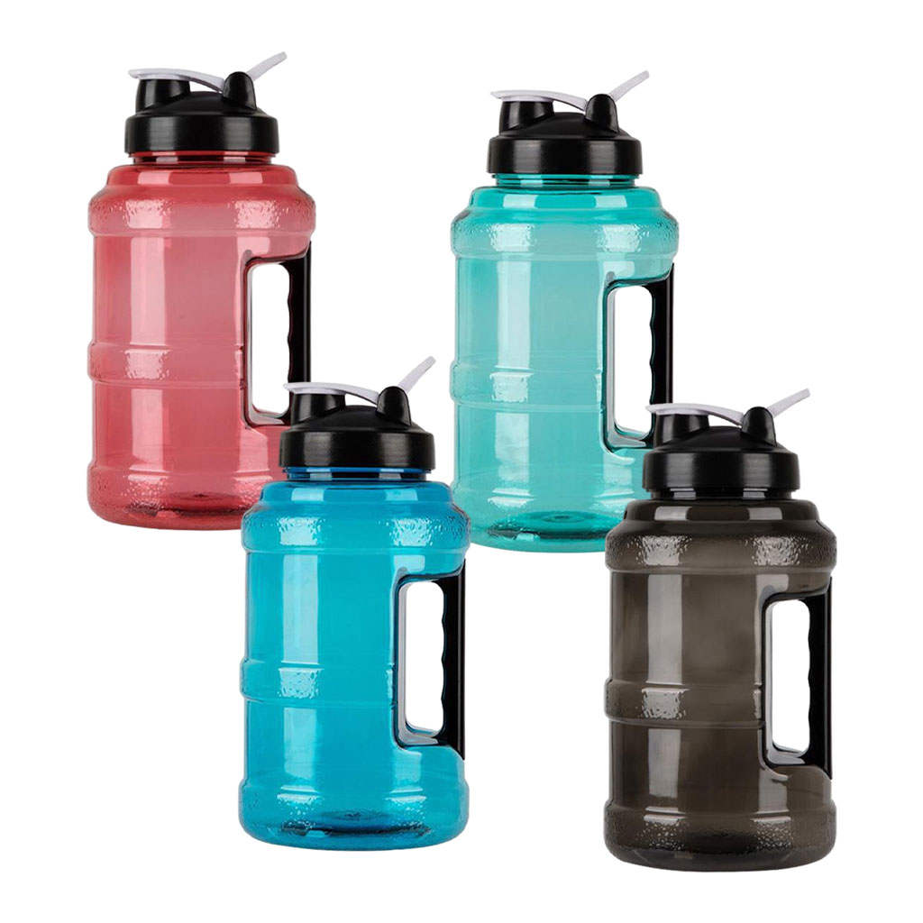 Sports 2500ml Water Bottle Leakproof Flip Top Plastic Motivational Gear Hydration Large for Camp Bicycle School Fitness Gym