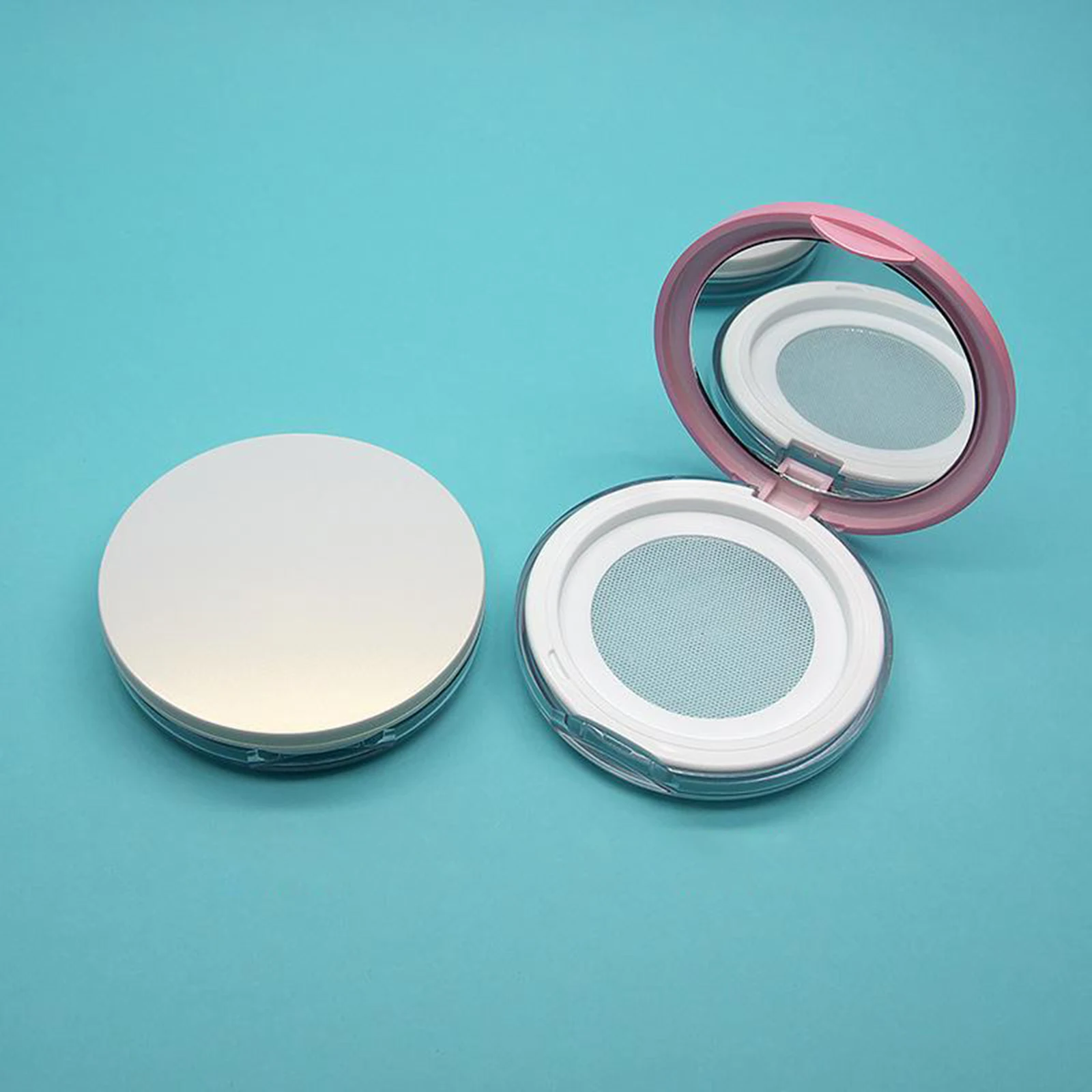 Capacity 0.1 oz Plastic Empty Powder Case Face Powder Makeup Jar Travel Kit