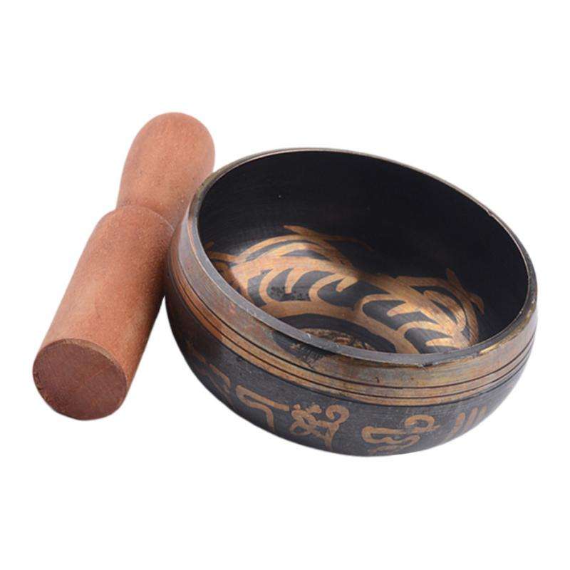 Handmade Tibetan Singing Bowl Set - With Mahogany Mallet - Promotes Peace and Mindfulness - Exquisite Gift