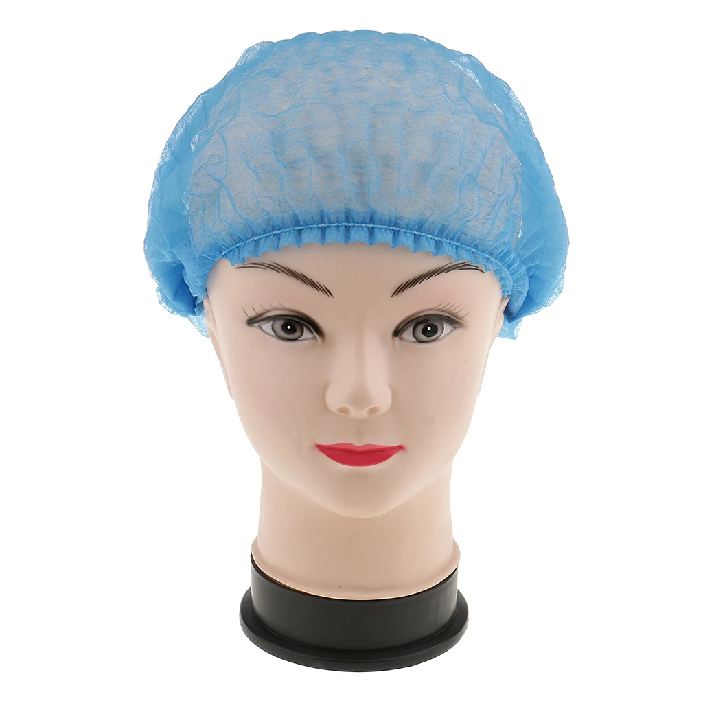 10Pcs Disposable Kitchen Food Catering Hair Net Cap Non Woven Anti-Dust Hat