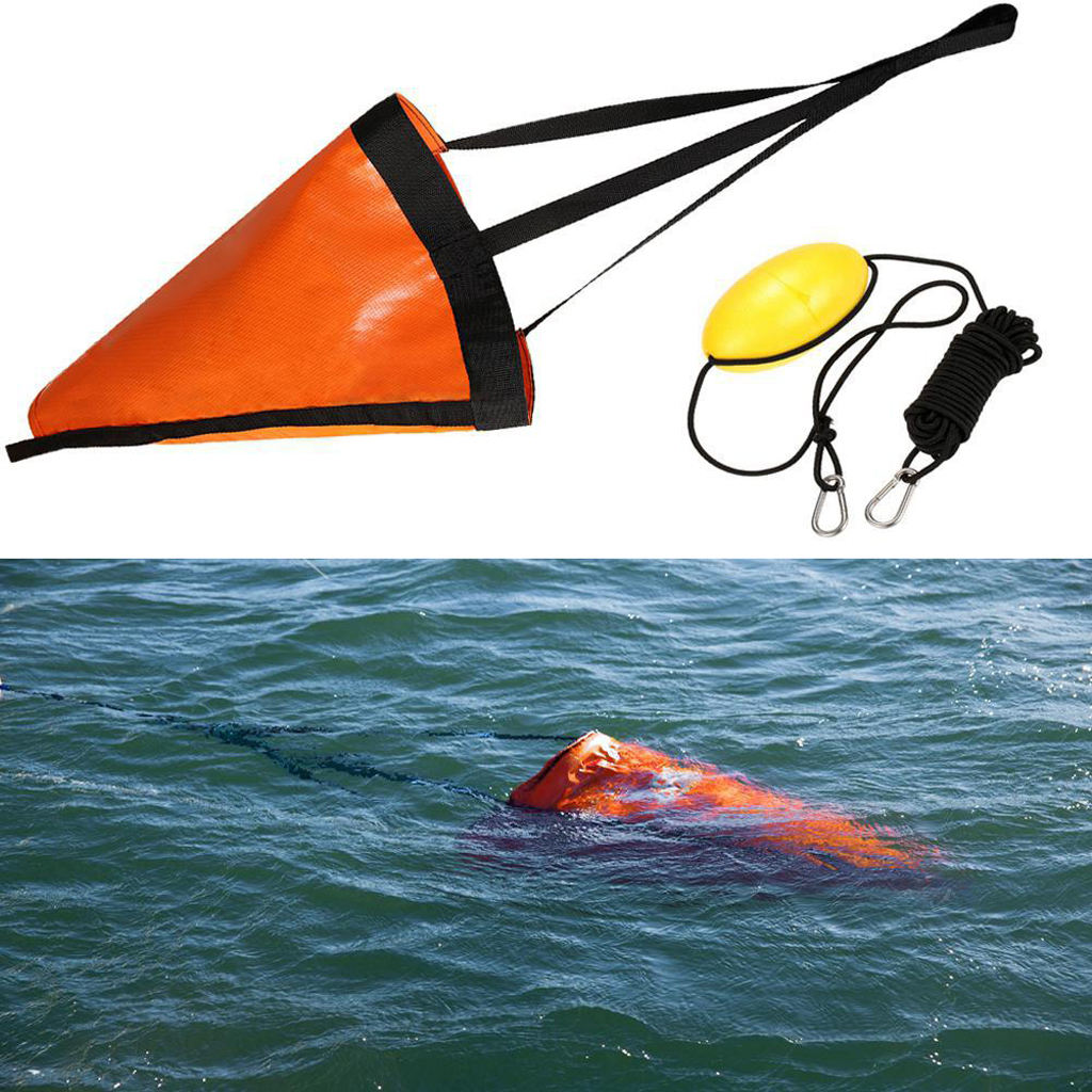 Sea Anchor Drogue Driftting Brake w/ 24inches 60cm Rope for 21ft / 6.2m boat