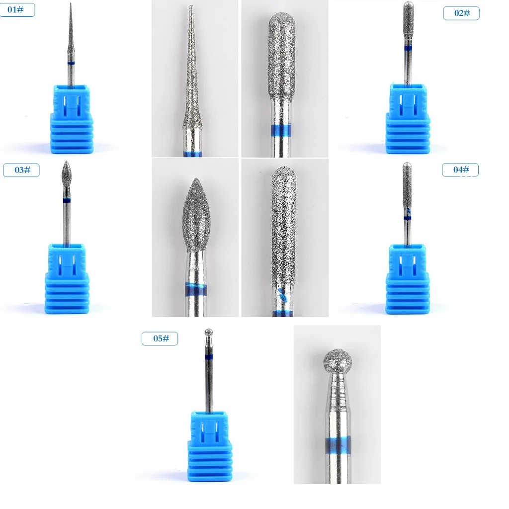 5x Pro Carbide Nail Drill Bit Rotary File Manicure Pedicure Tools 3/32 Shank