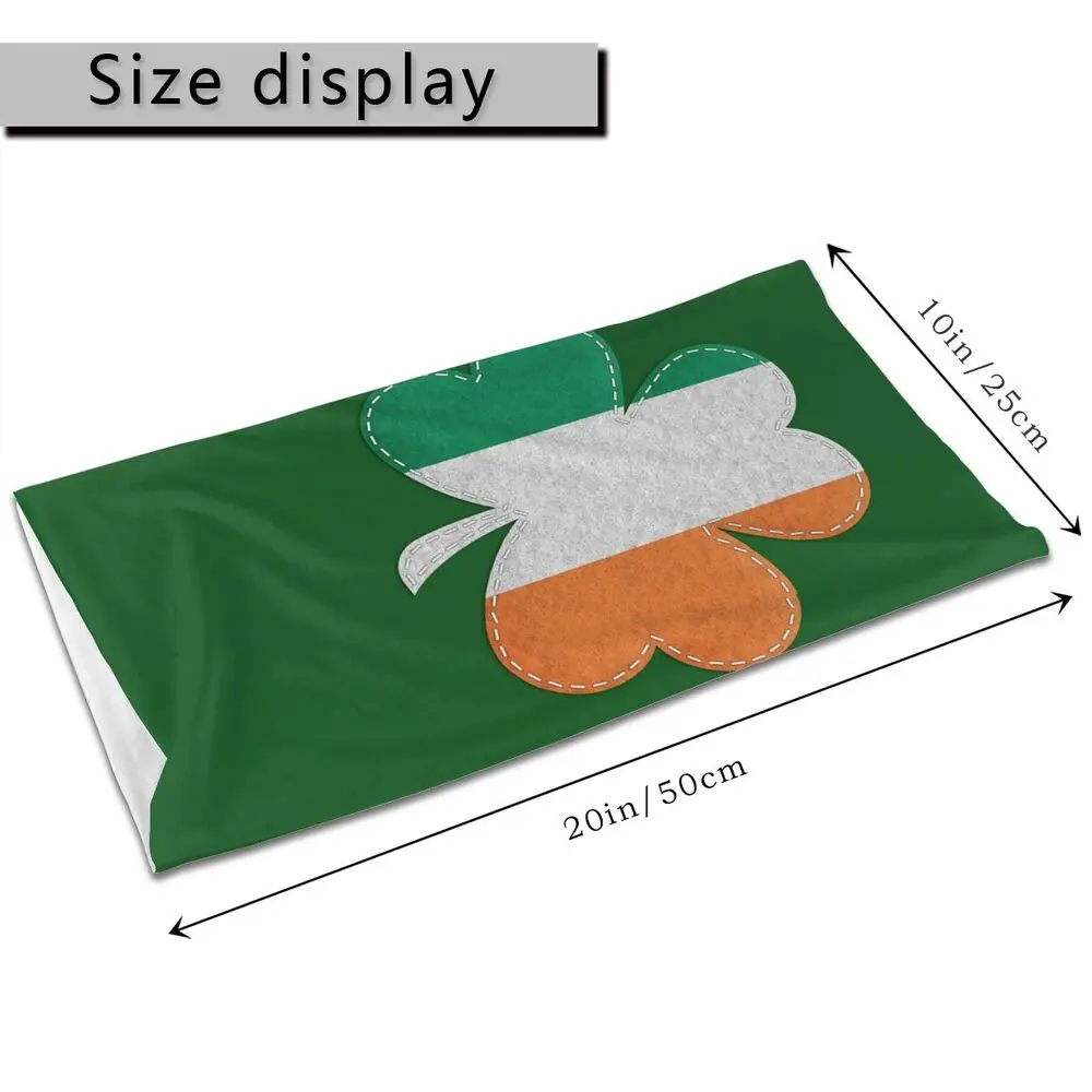 Irish Flag Shamrock Scarves Neck Face Mask Unisex Fashion Neck Warmer Neck Bandana Dustproof Headband Biking Camping head wraps for men