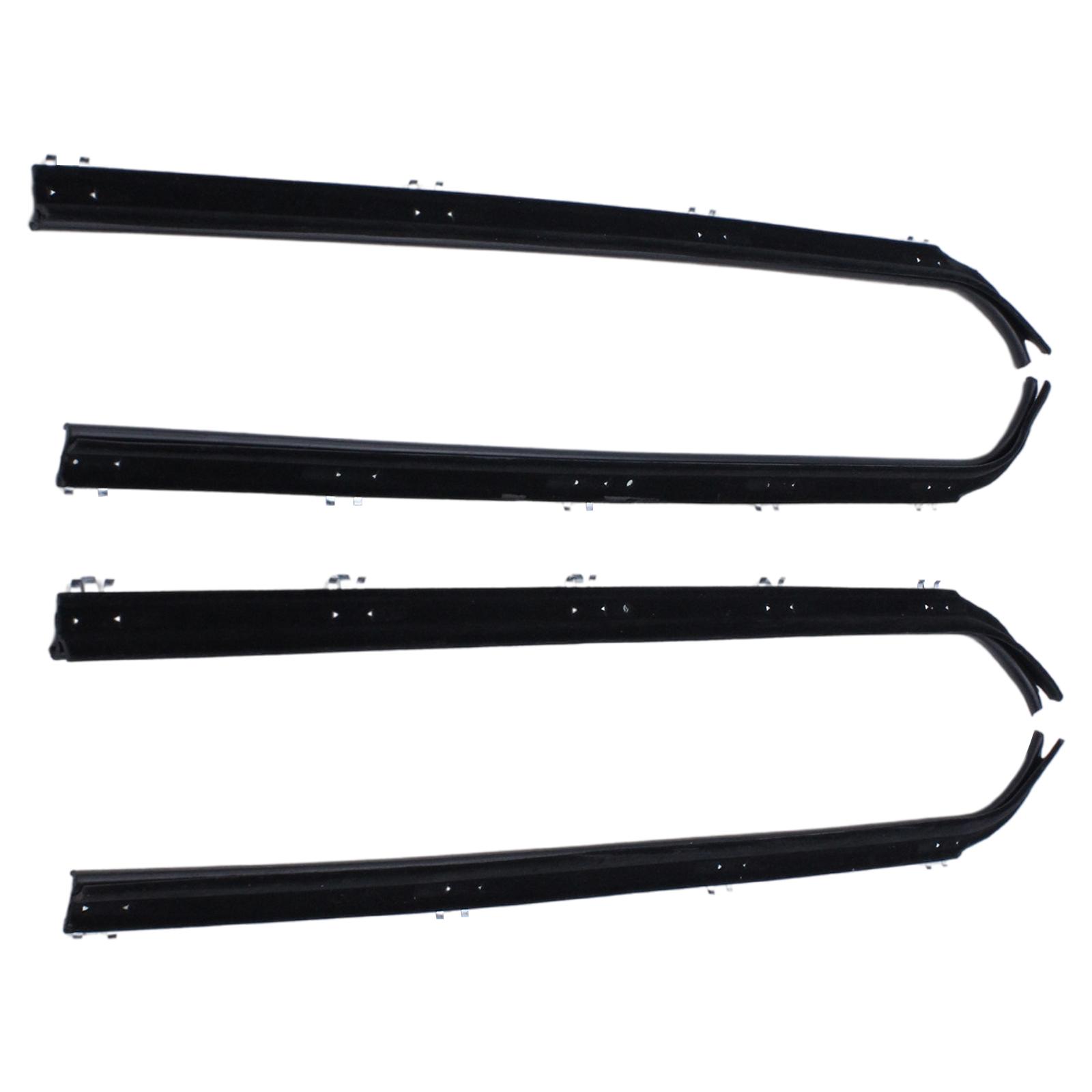 Set of 4 Car Window Sealing Strip Inner Outer Window Cleaning Felt for Ford Truck
