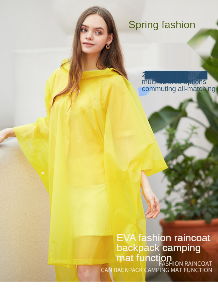 Description Picture 3 of itemMultifunctional Raincoat Universal Men Transparent Raincoat Women Backpack Poncho Rain Coat Cover Impermeable Camping Hiking