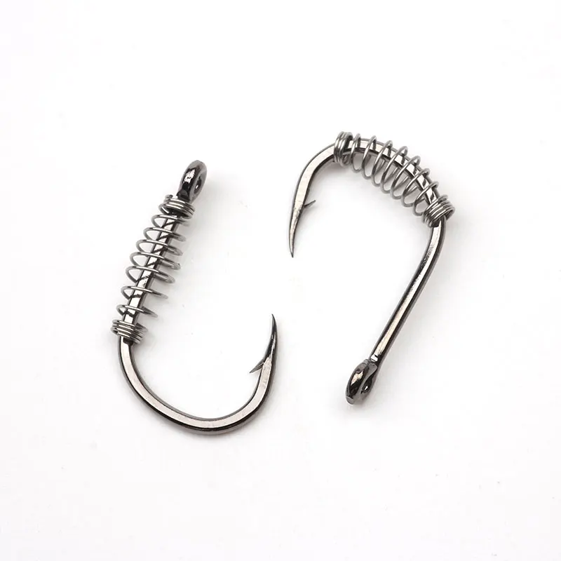 100pcs Fishhooks Barbed Fishing Hook Stainless Steel Spring Accessories Fishing Tackle Fishing Hooks Centering Spring Pin