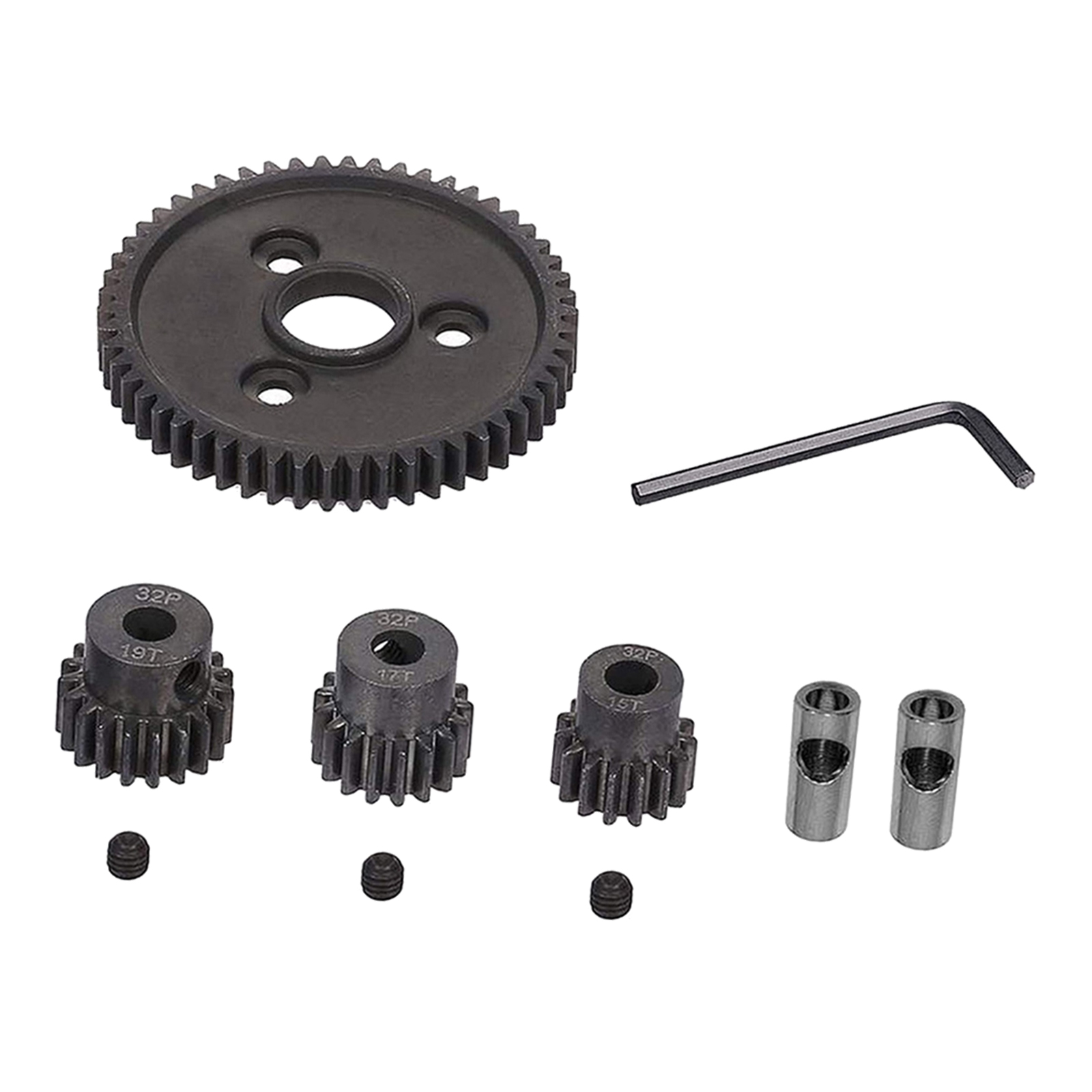RC Car Metal Steel Spur Gear 32P Pinion Gear Set 5mm Shaft Hole for 1/10 Summit RC Car Replacement Parts Accessories