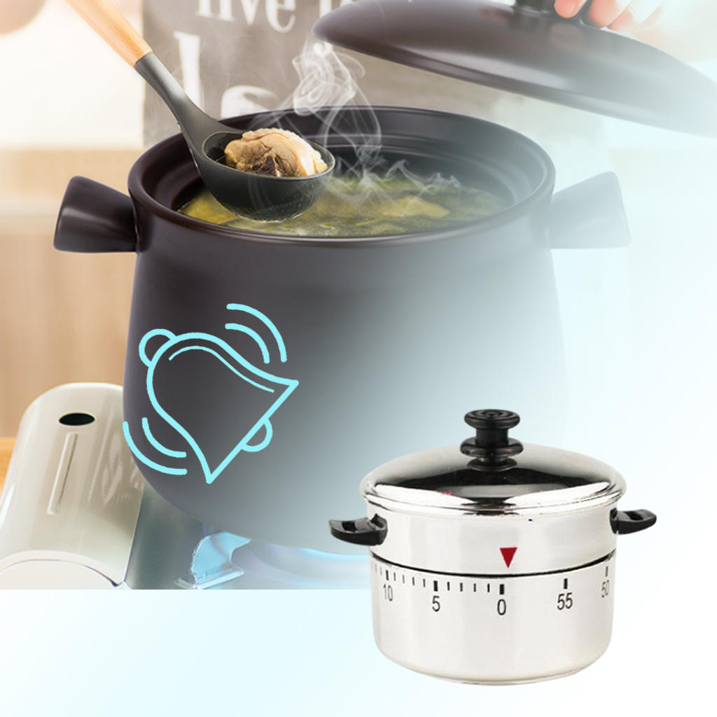 Novelty Mechanical Timer Crisp Sound Kitchen Gadgets Time Manager for Game Playing