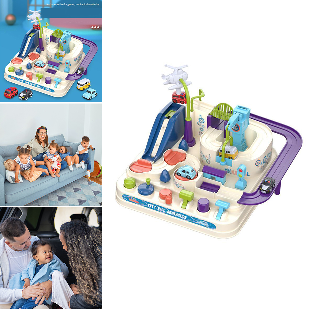 Toddlers Kids Educational Race Car Track Toy Car Adventure Puzzle with 9 Challenges