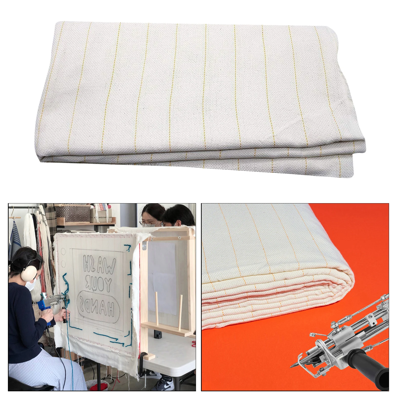 2.1x1meter Monk Cloth Tufting Cloth with Marked Lines for Tufting Gun DIY Aida Cloth Cross Stitch Fabric Embroidery Cloth