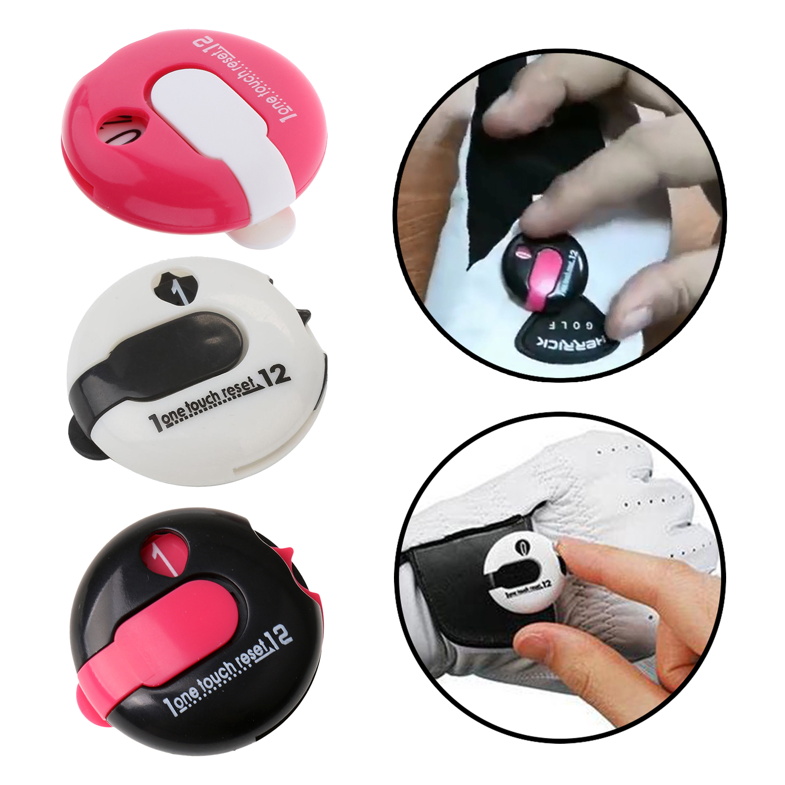 Durable Mini Golf Stroke Counter Clip-on One Touch Reset Score Scoring Counting Tool 12 Shots Scorekeeper