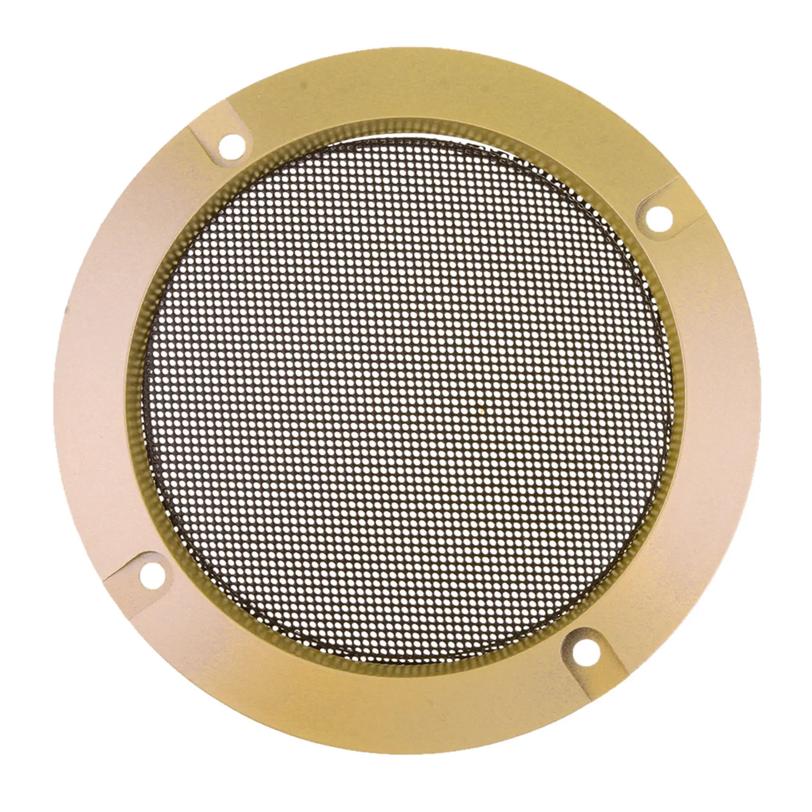4 Inch Speaker Grills Cover Case with 4 pcs Screws for Speaker Mounting Home Audio DIY -124mm Outer Diameter Gold