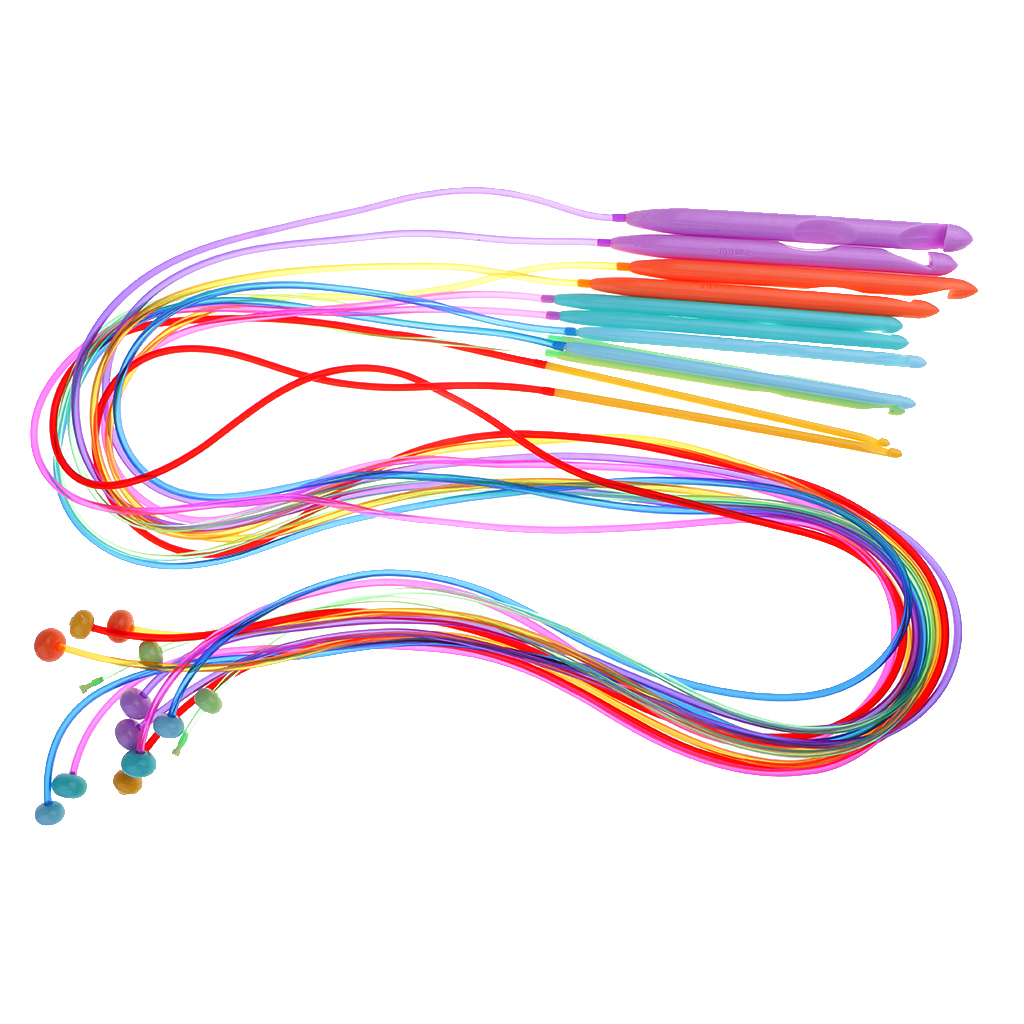 12pcs Tunisian Crochet Flexible Afghan Plastics Crochet Weaves