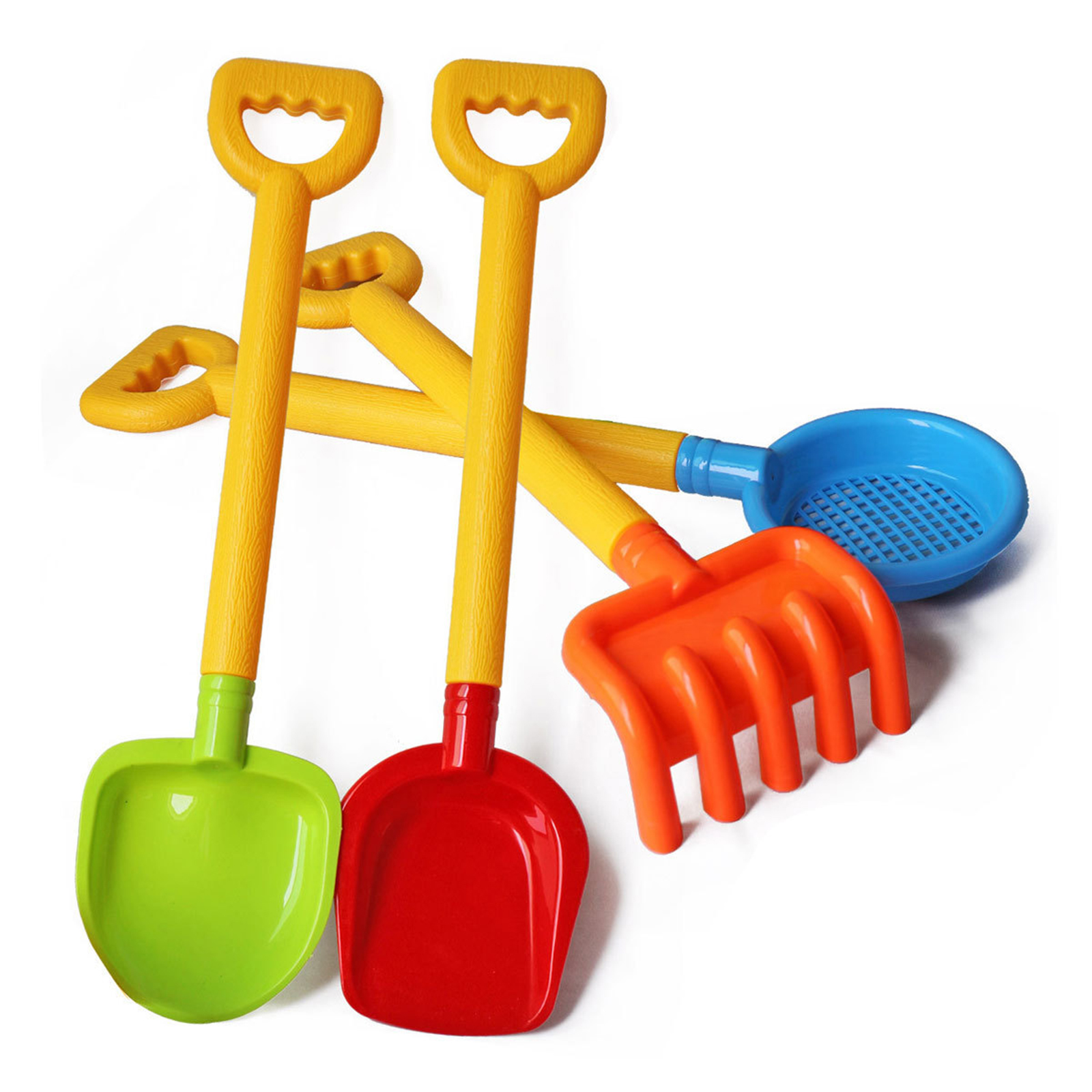 4pcs Beach Tools Set Sand Playing Toys For Kids Fun Water Beach Seaside Tools Child Shovel Tool Gifts