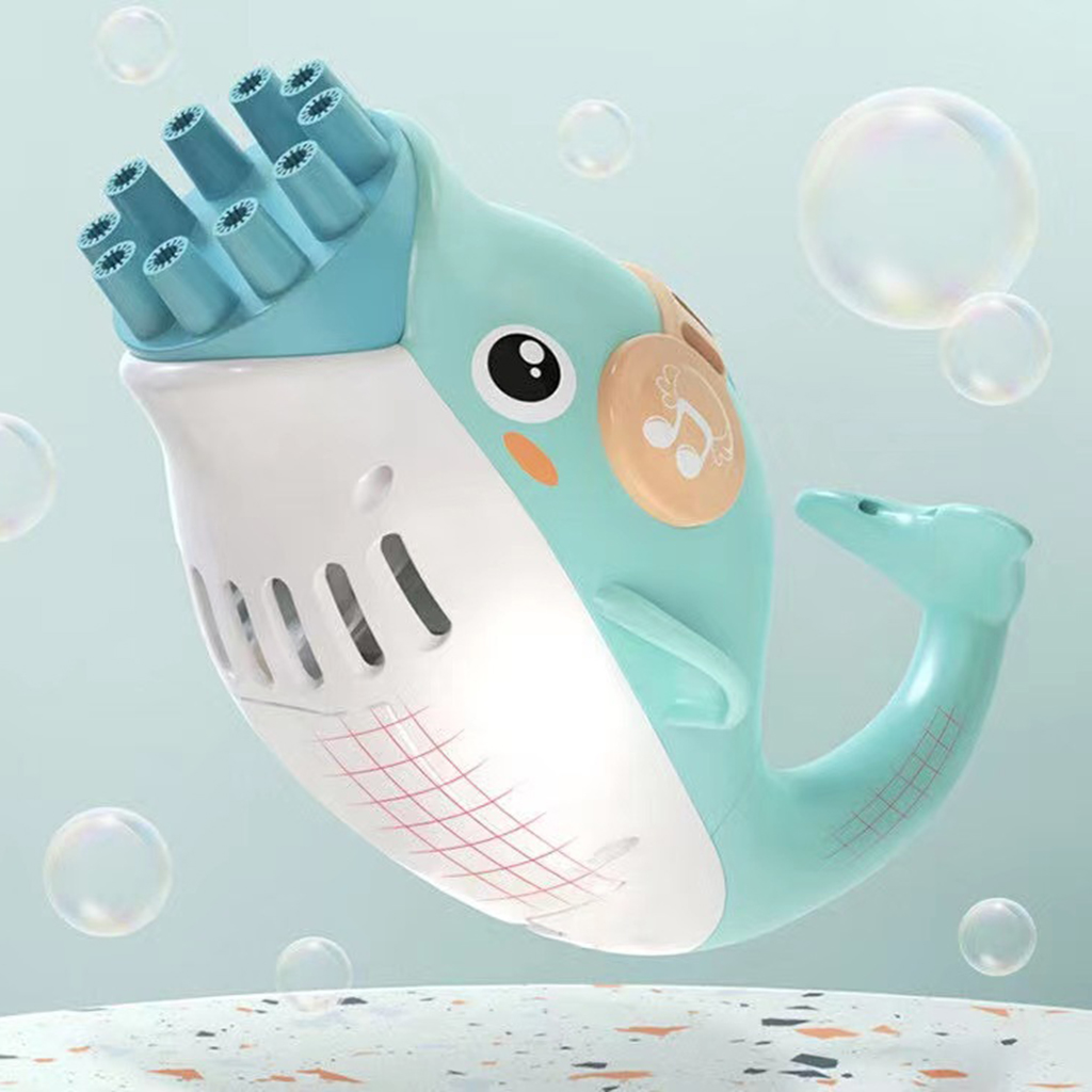 Funny Electric Dolphin Bubble Maker Blower 10 Hole Bubble Party Birthday Water Outdoor & Indoor Toys