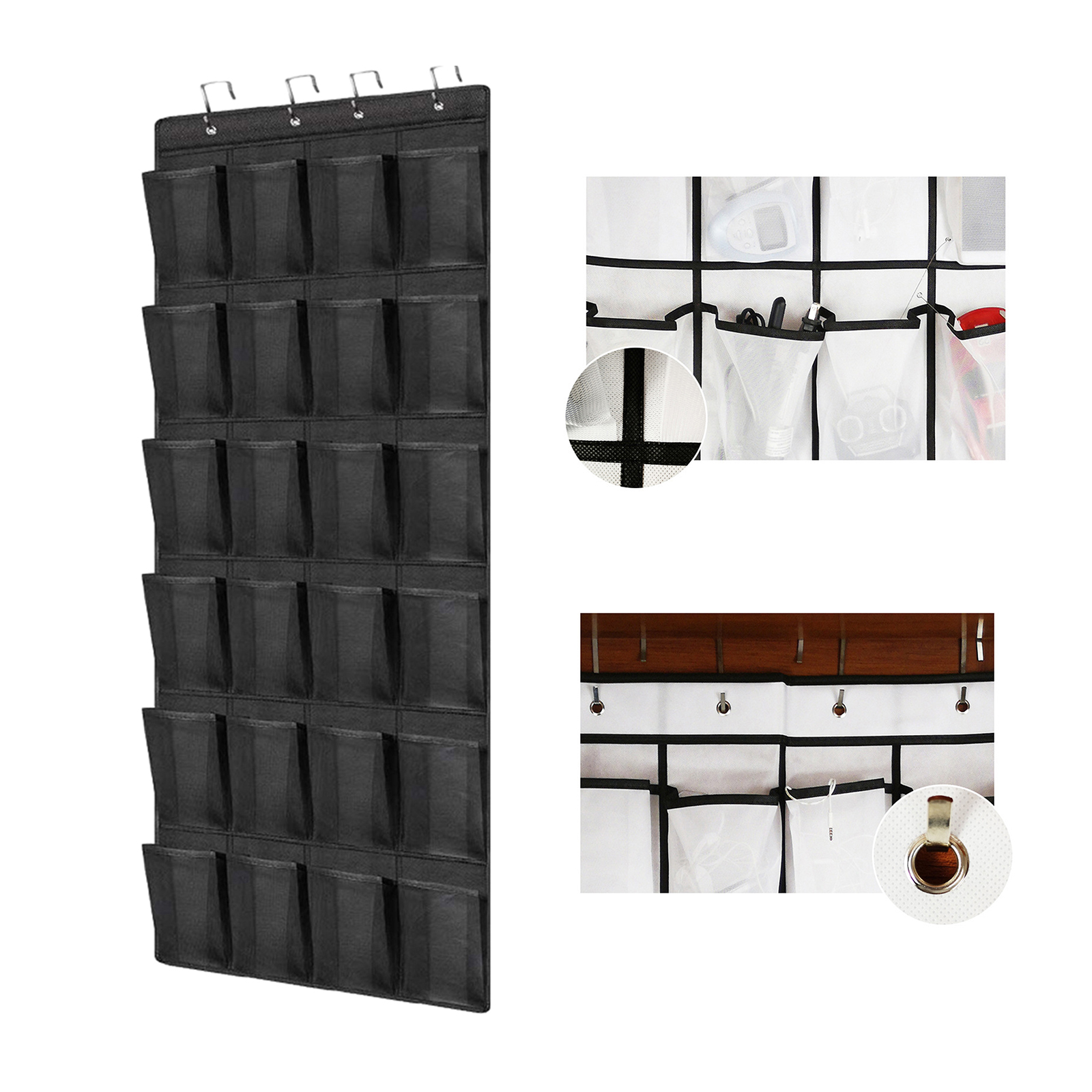 Shoe Rack Door Hanging Shoe Organizer 24 Pockets Shoes Storage Rack Behind Door Storage Bag Closet Holder