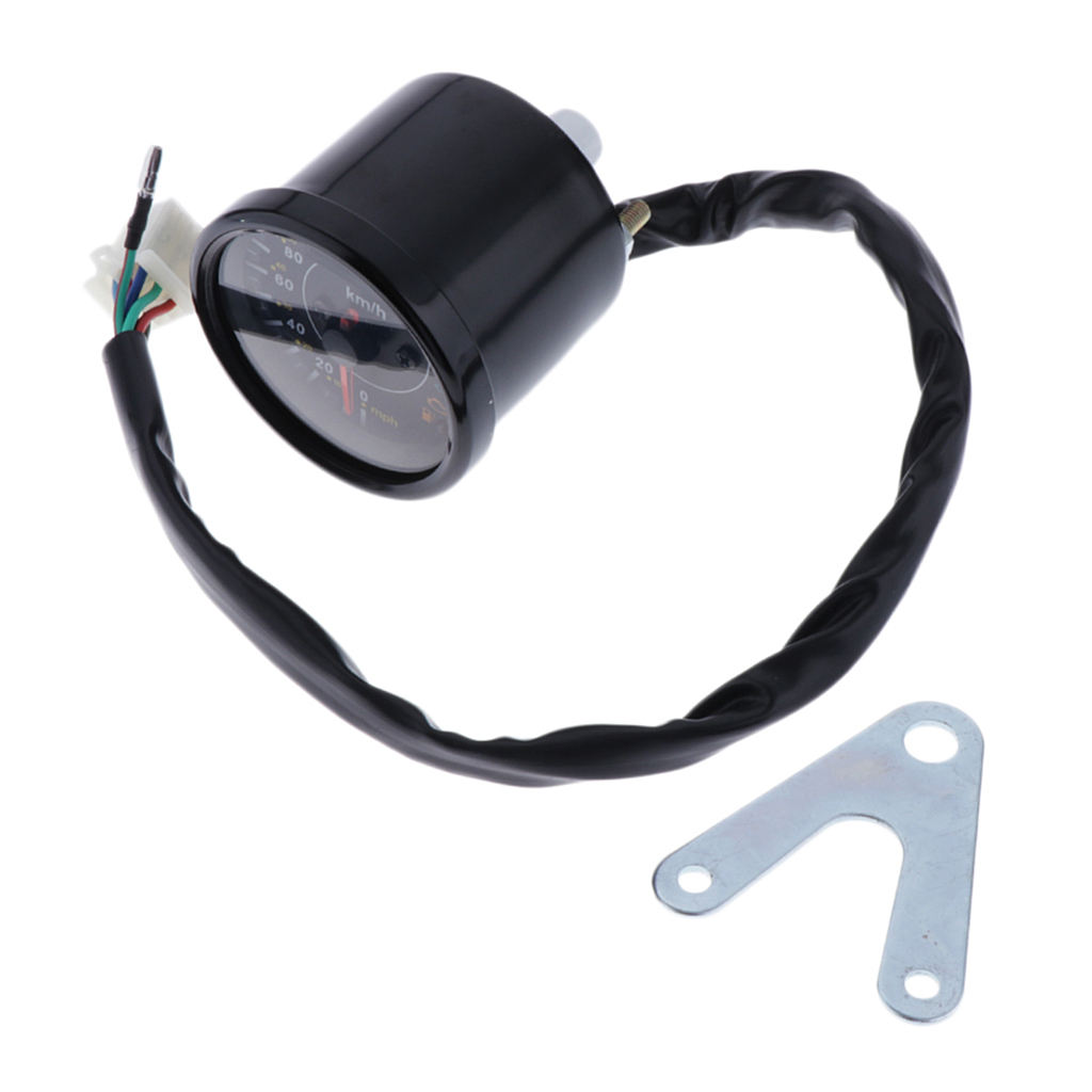 Motorcycle Cafe Racer Speedometer Odometer Gauge LED Indicator Universal Fits for Most Motorcycles