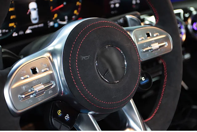 Echt Alcantara Lenkrad Abdeckung für Mercedes Benz AMG GT C190 R190 W177  2018-2021 Auto-styling Interne zubehör Abdeckungen - AliExpress