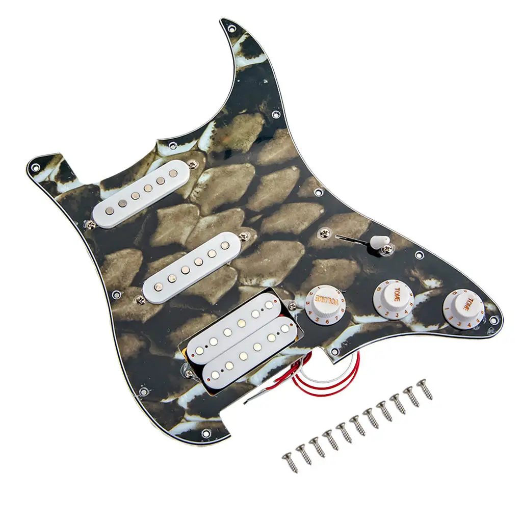 11 Holes 3 Ply Guitar Strat Pickguard Scratch Plate for Stratocaster Electric Guitar Replacement