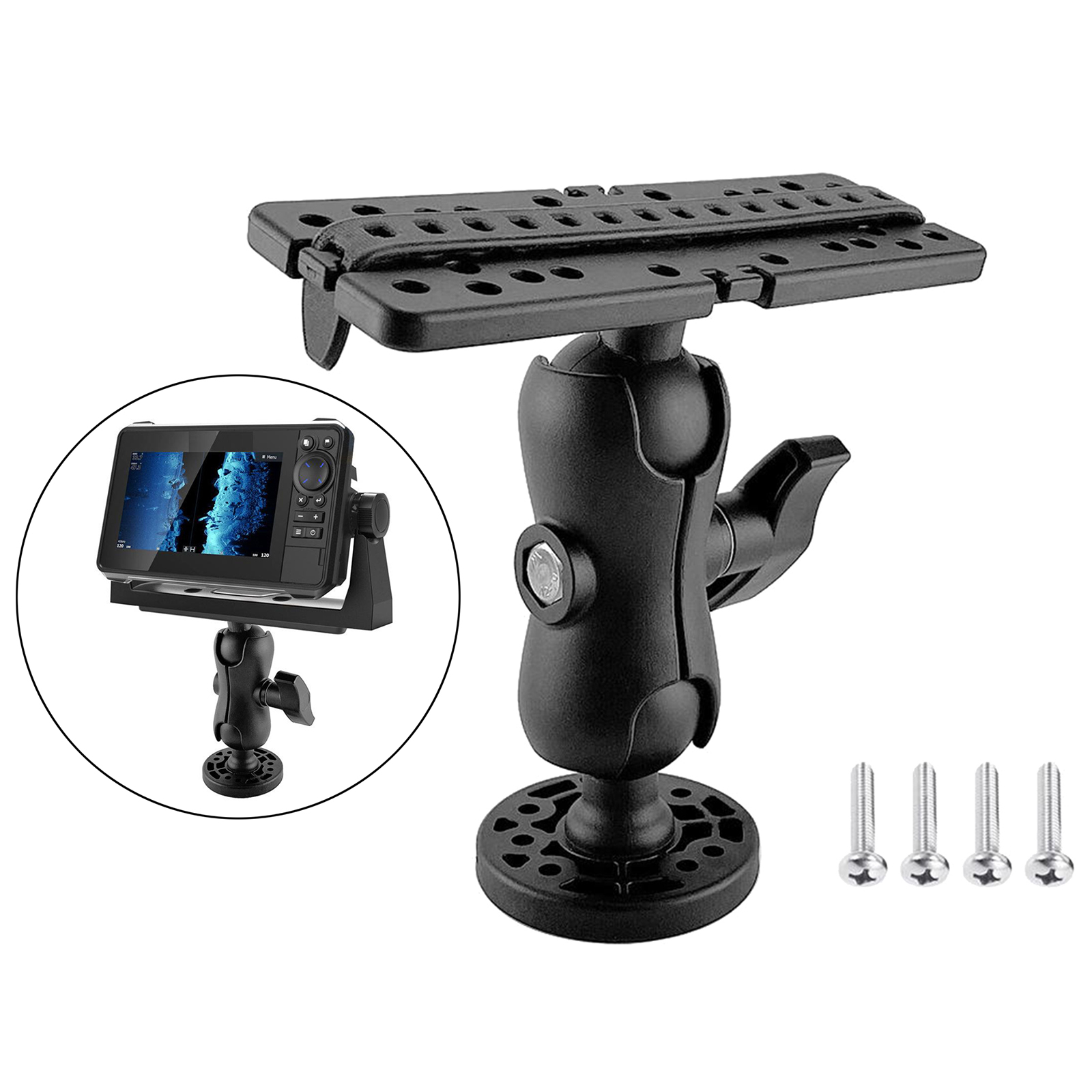 Marine Boat 360 Degree Depth Sounder Base Mount Universal Kayak Partisan