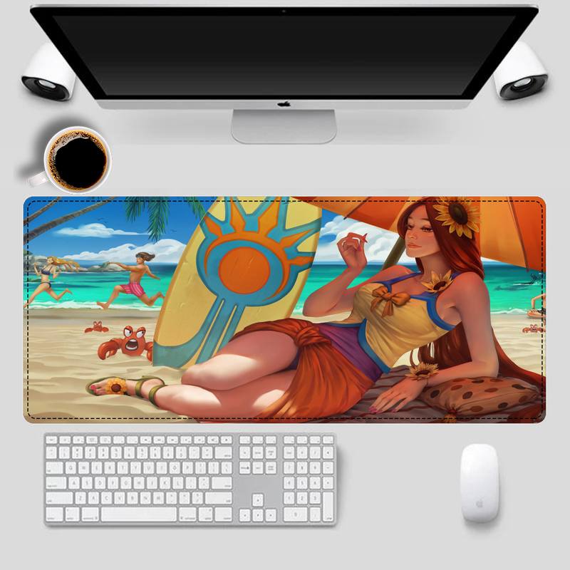 Sale League Of Legends Leona  Mouse Pad Gaming MousePad Large Big Mouse Mat Desktop Mat Computer Mouse pad For Overwatch