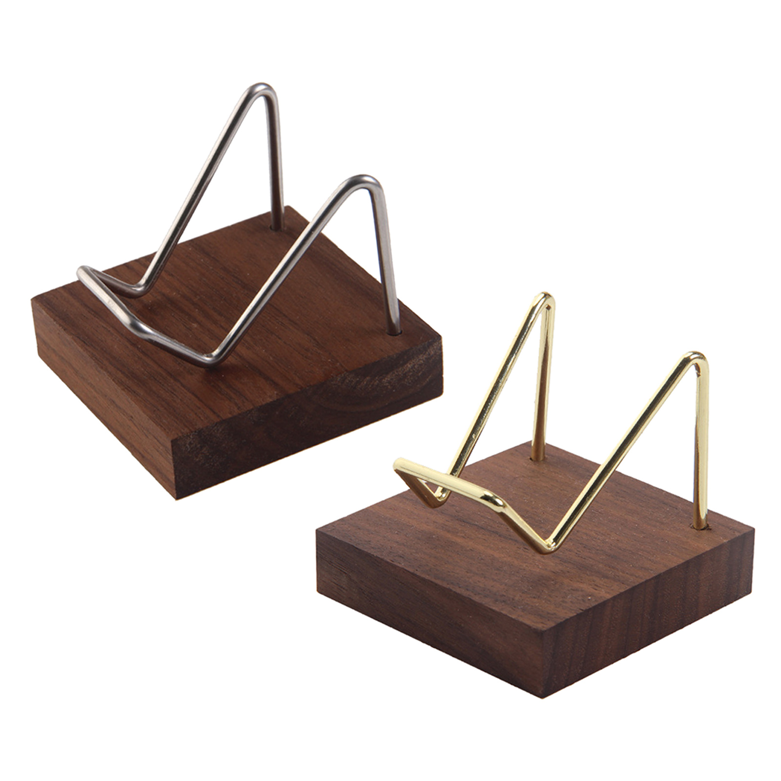 Stands Display Rocks & Minerals, , Art - Walnut Base Metal Arm