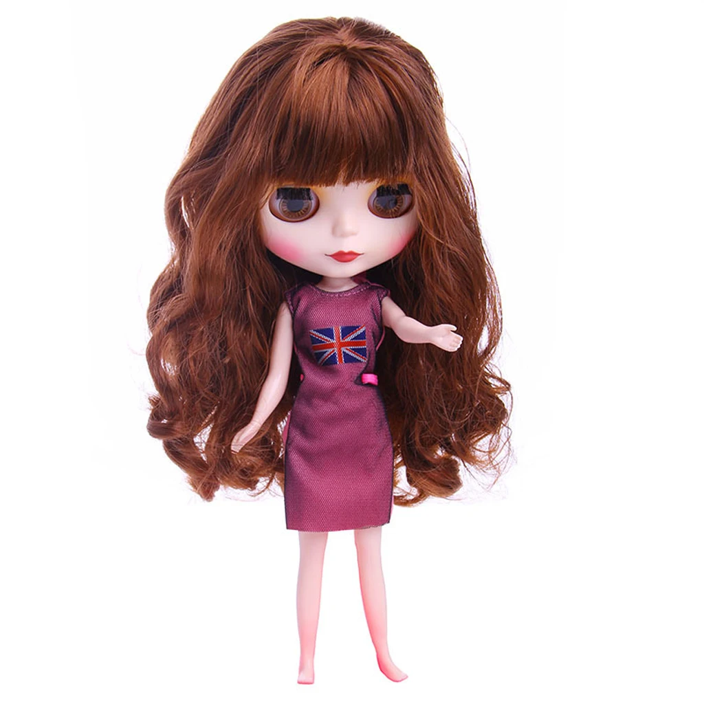 Cute Rose Red One-piece Sleeveless Dress for 12inch Neo Blythe Doll Dress Up