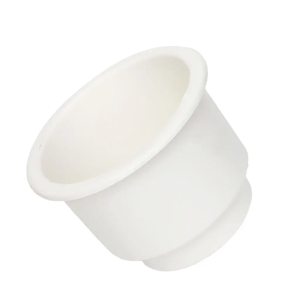 White Side Hole Recessed Cup Drink Holder for Marine Boat Car RV Install Almost Anywhere On Boat Game Table Sofa Cars & RV