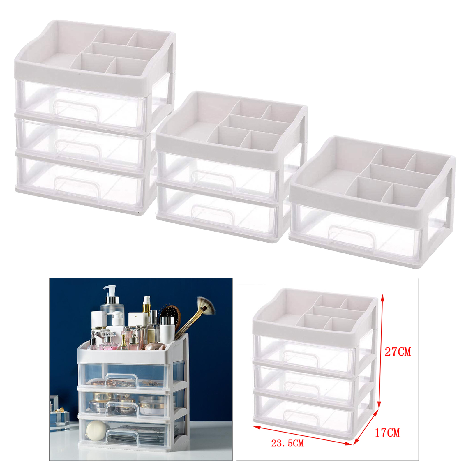 Cosmetics Organizer Makeup Storage Box Shelf Rack for Bathroom Display Gift