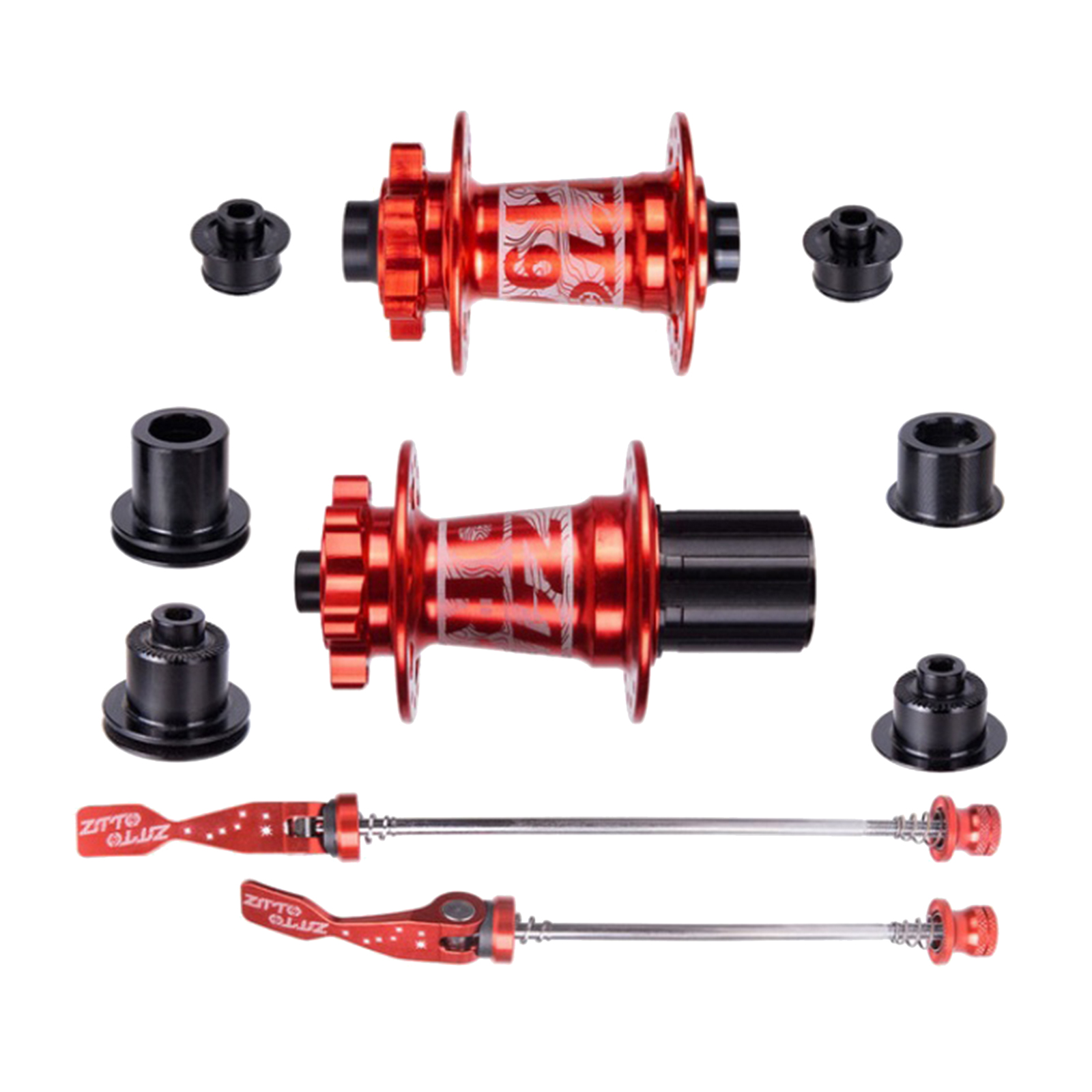 Solid 32-Hole Bike Hubs V-Brake Freehub Quick Release 54T Ratchet Skewers