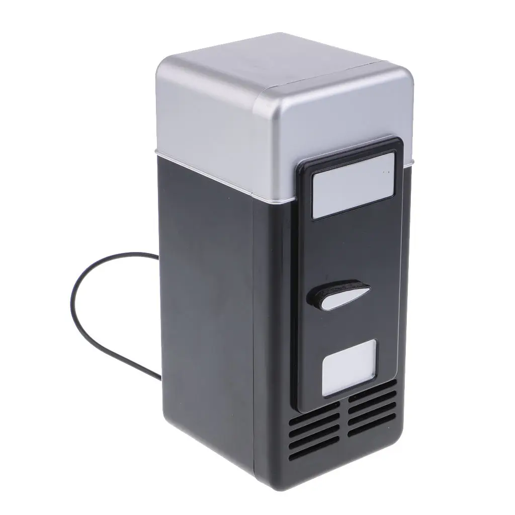 Portable Car Mini Fridge 5V Heat and Cool USB Refrigerator LED Light