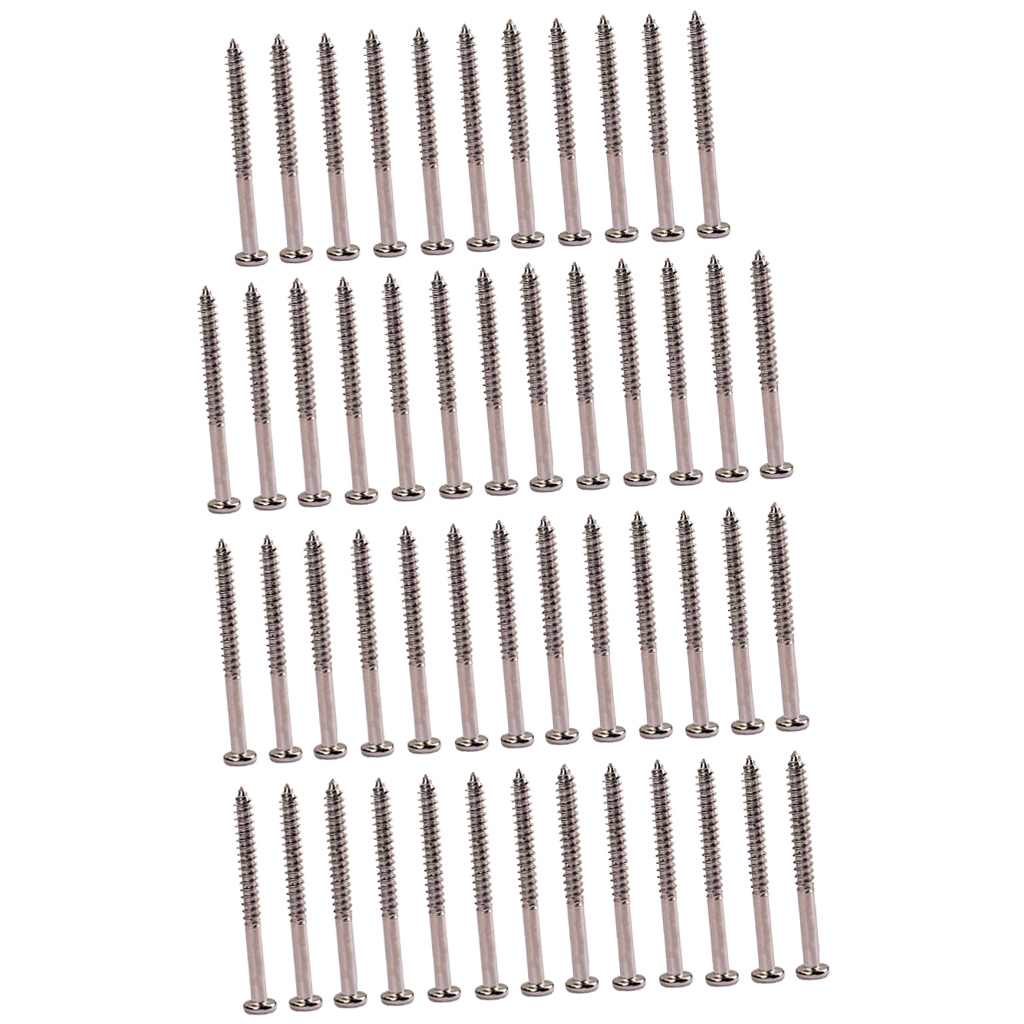 50 Pack Guitar Pickup Mounting Screws for PB JB Bass P90 Pickup Musical Instrument Parts