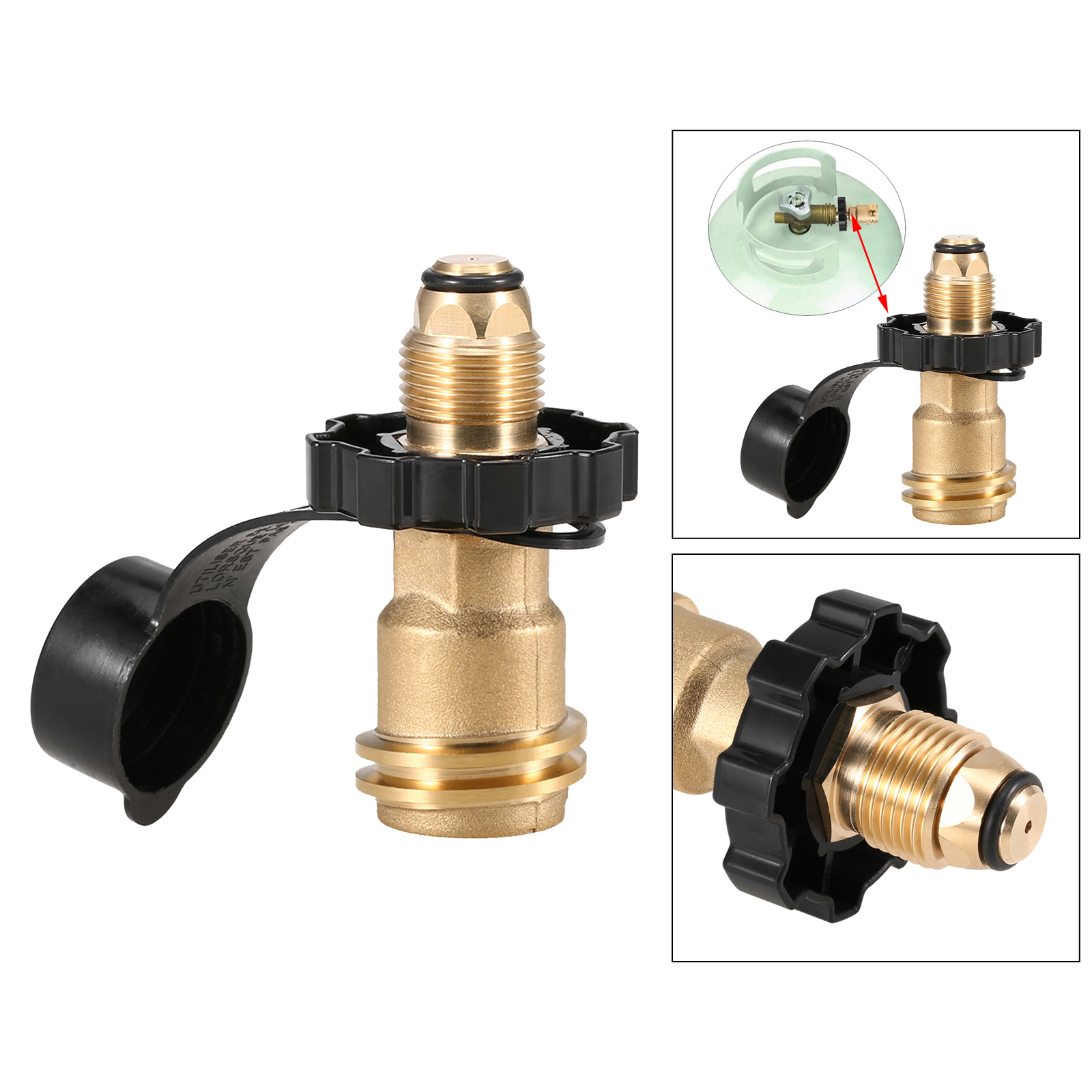 Propane Tank Adapter Convert POL to QCC1 50LB Heater Pressure Regulator