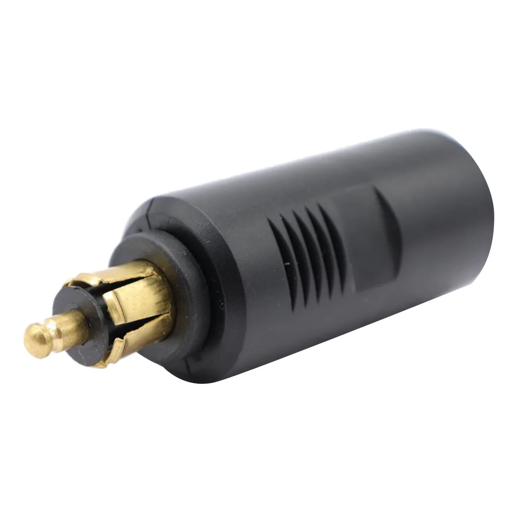 EU Plug for  Moto DIN Socket to Cigarette Lighter Converter Adaptor