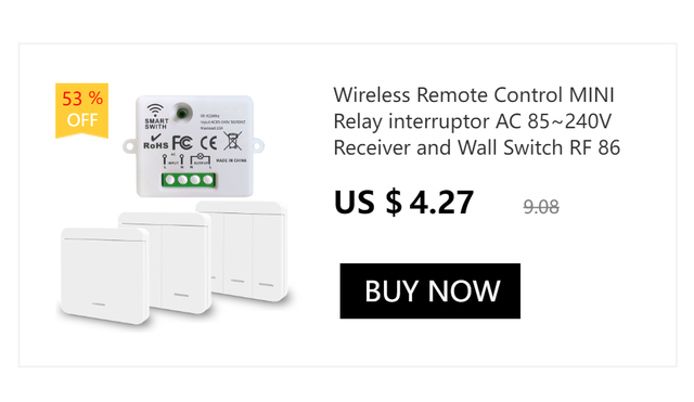 AC 85~240V Power Output Wireless Remote Control Switch With ON OFF