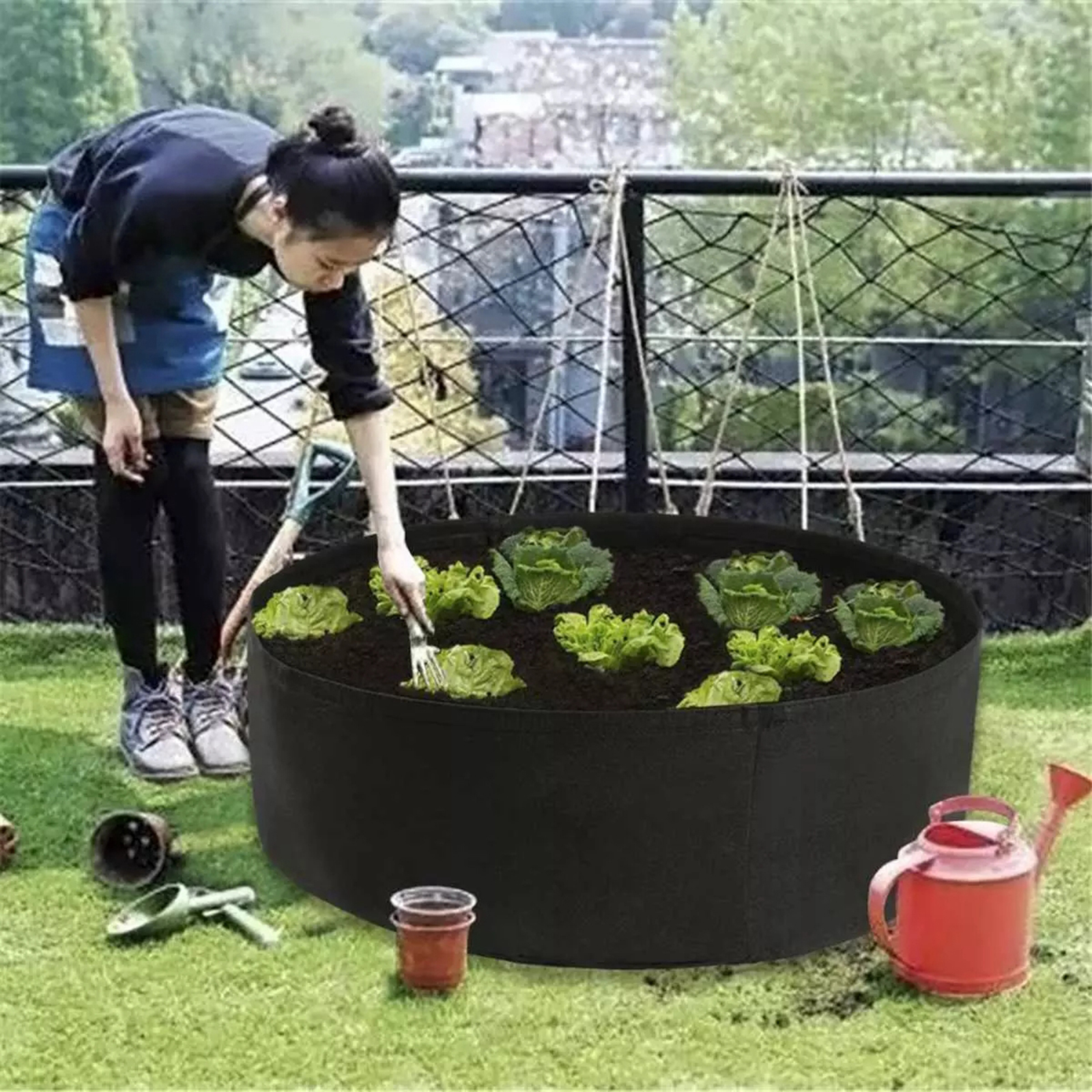 Plant Grow Bags Breathable Gardening Pots Planters Growing Bucket for Strawberry Potato Vegetable Holds Soil Garden Supplies