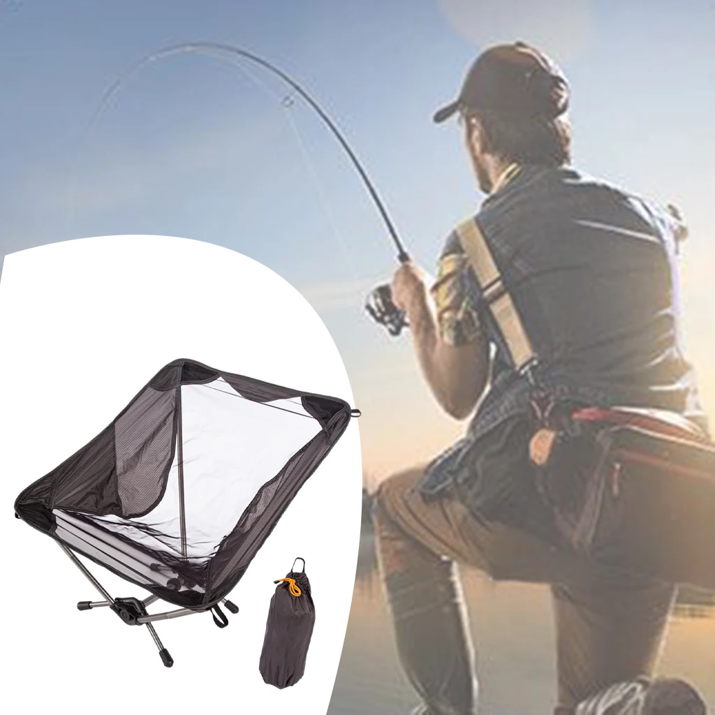 Travel Ultralight Folding Chair High Load Outdoor Camping Chair Portable Beach Hiking Picnic Seat Fishing Tools Chair