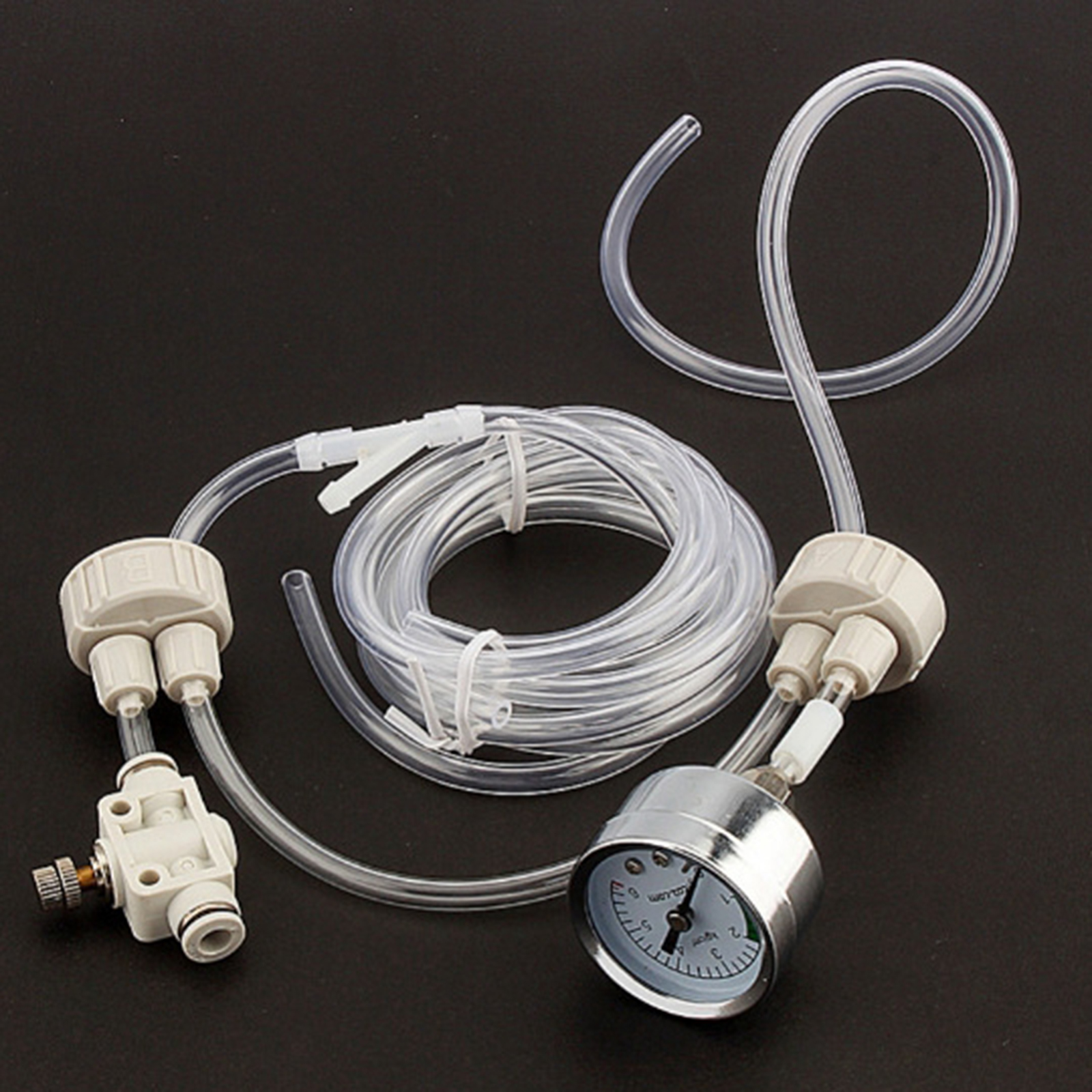 DIY CO2 Generator Aquarium Plant System Kit Tube Valve Guage Cap for Aquarium Moss Plant