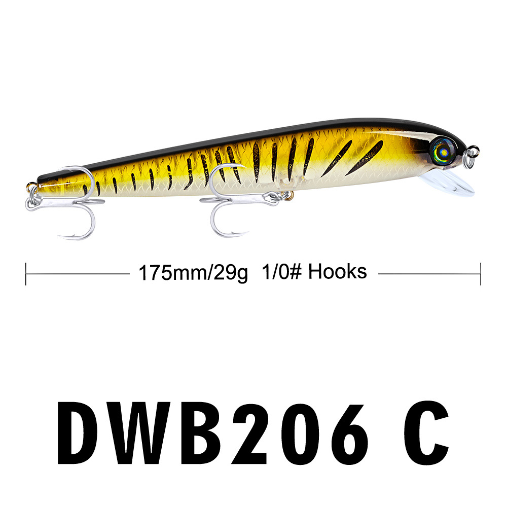 PRO BEROS Japanischen Tiefe 1,5-4m Minnow Angeln Lockt Schwimm Harten Köder 17,5 cm 29g Künstliche Wobbler crankbait Angelgerät – Detail 10