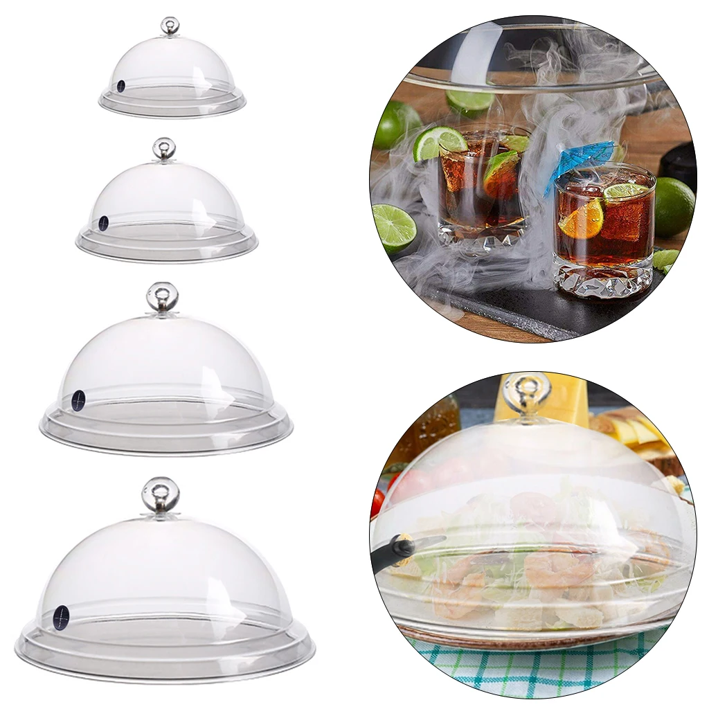 Portable Hand-held Transparent Smoking Gun Cloche Lid Dome Food Cover Grill