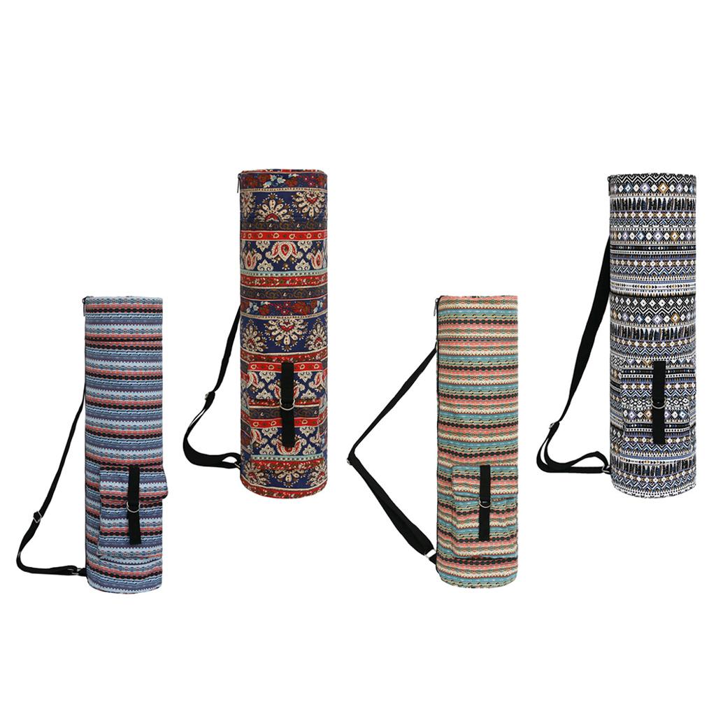 Printed Yoga Mat Bag Accessories with Shoulder Strap Fitness Sports Case Gym Pilates