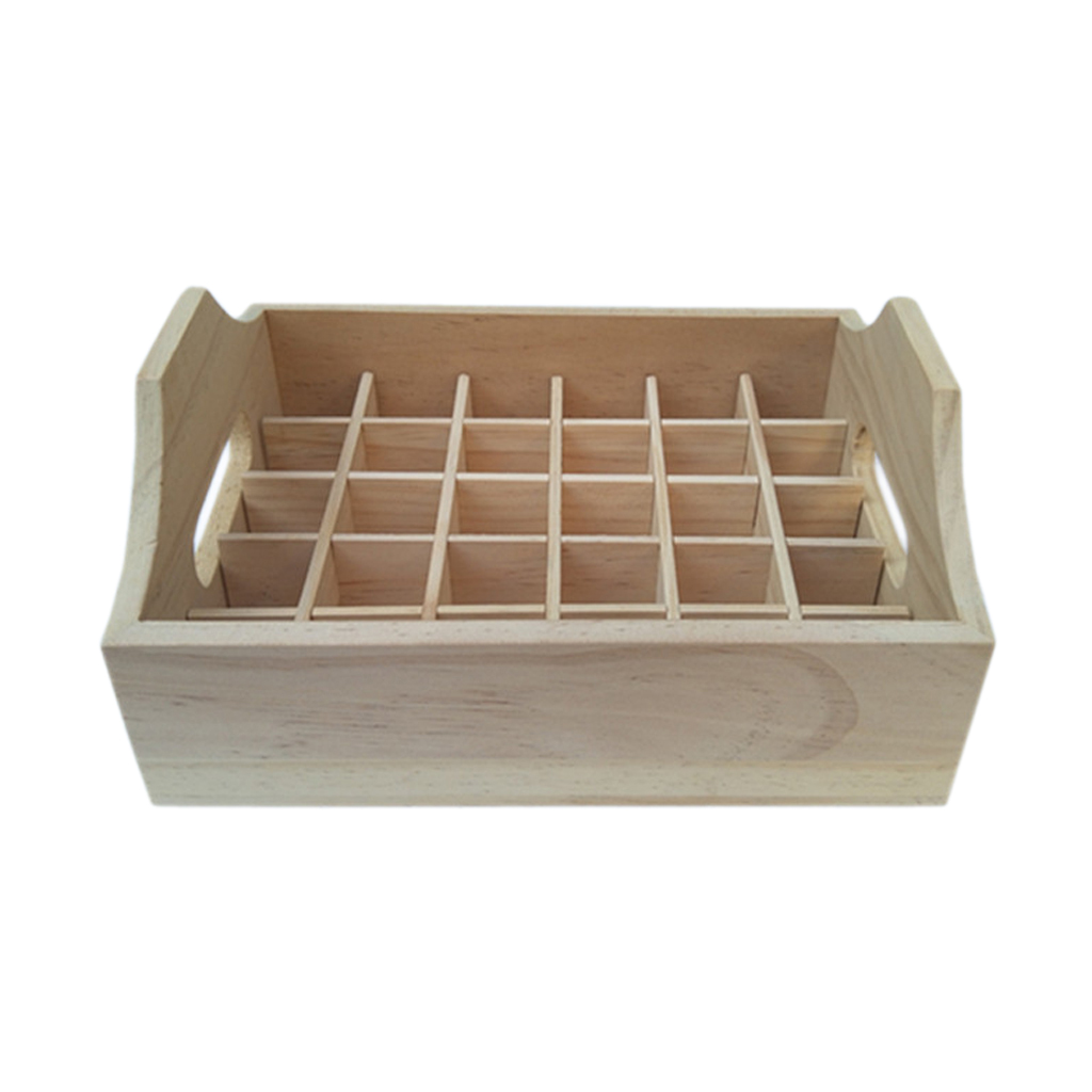 30 Slot Essential Oil Display Stand with Stainless Steel Storage Shelf