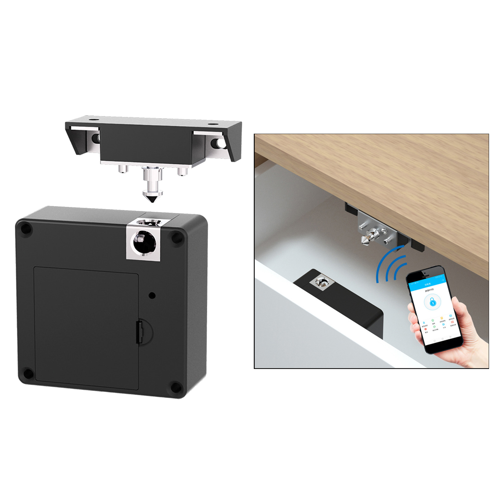 Electronic Cabinet Lock Keyless Hidden DIY RFID Card Entry Privacy Lock NFC for Wooden Cabinet Cupboard Drawer Home Office