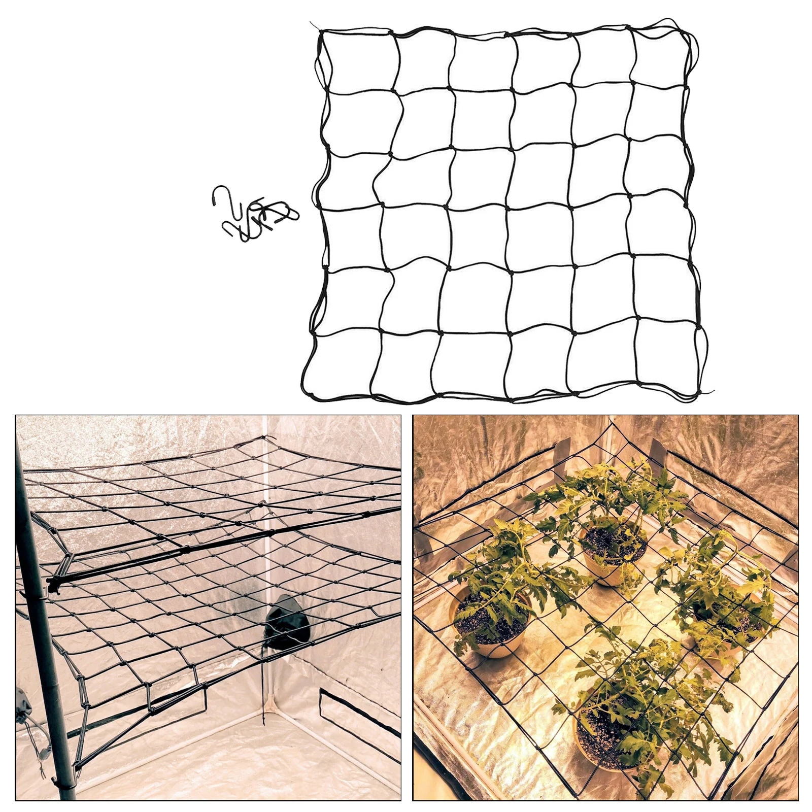 Garden Trellis Fruit Tree Elastic Scrog Net for Hydroponics Grow Tent Plant Support Trellis Netting