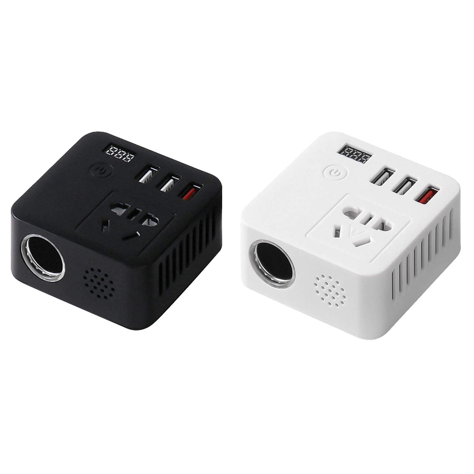 Compact 150W Car Power Inverter 12V to 220V AC for 12V/24V quick charge