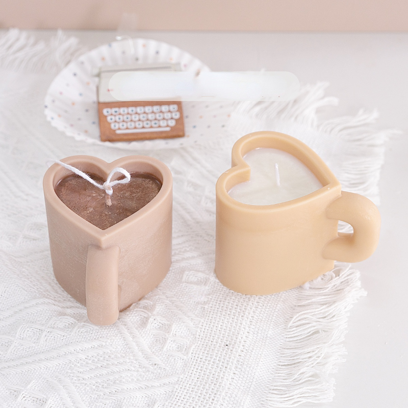 3D Liebe Form Becher Kerze Silikon Form Aromatherapie Kerze, Der Liebe Form Design Handgemachte Seife Form Wachs Schmelzen Form – Detail 1