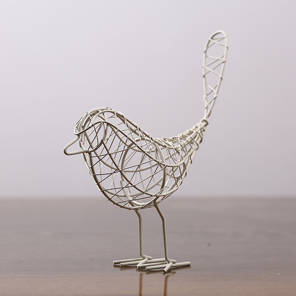 Modern Iron Bird Ornament Metal Craft Table Home Office Decor