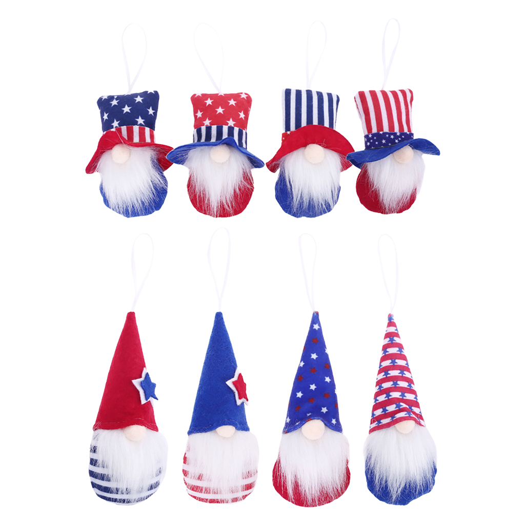 4x Gnome Plush Doll Swedish Faceless Hanging Ornaments Weighted Bottom