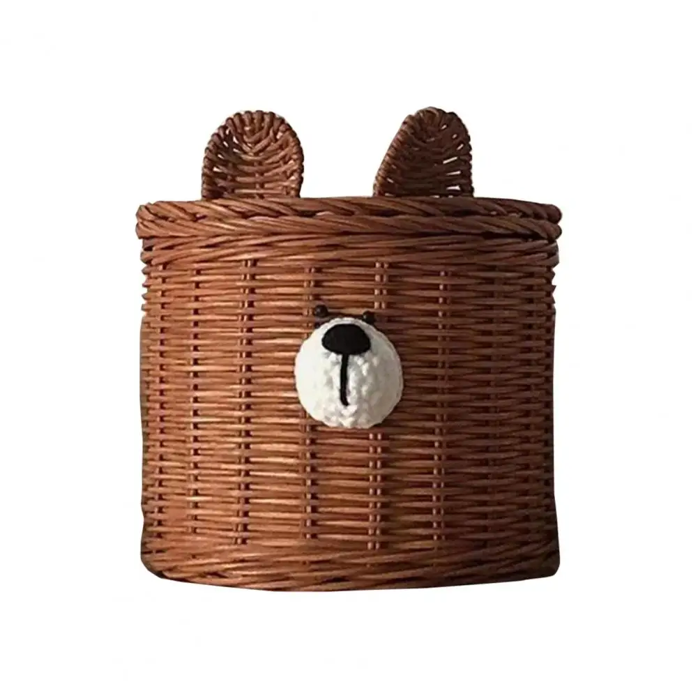 caixa de papel rattan suporte de tecido prático excelente artesanal urso rattan tecido caixa de decoração de mesa